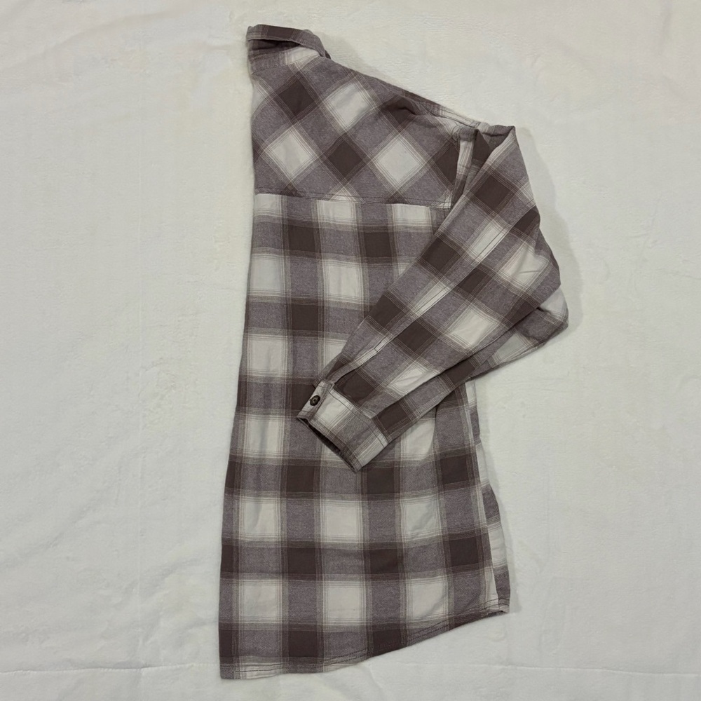Garage Plaid Button Down Shirt - Brown and White